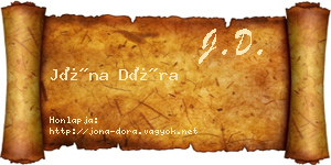 Jóna Dóra névjegykártya